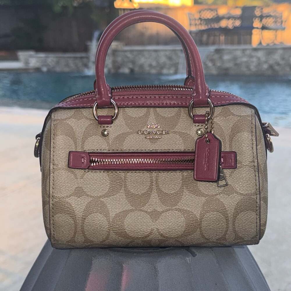 Coach Signature Canvas Mini Rowan Satchel Handbag #51V1026